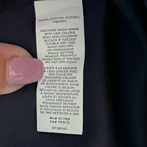 Men's Perry Ellis Portfolio Blue Slim Fit Long Sleeve Button Down XL - Picture 5 of 7